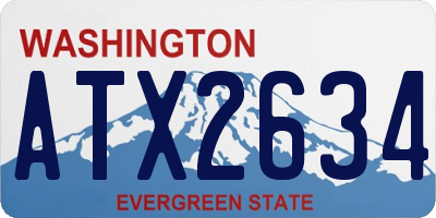 WA license plate ATX2634