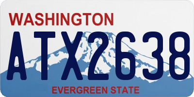 WA license plate ATX2638