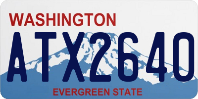 WA license plate ATX2640