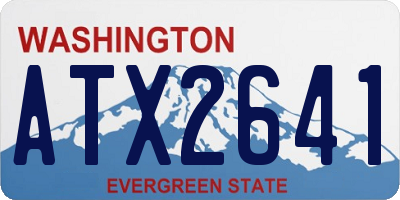 WA license plate ATX2641