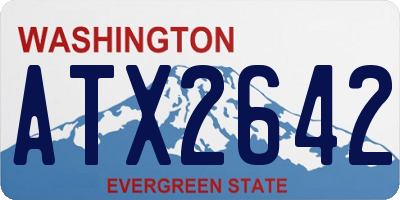 WA license plate ATX2642