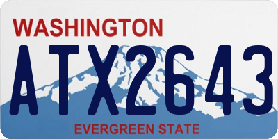WA license plate ATX2643