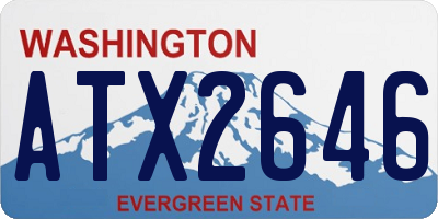 WA license plate ATX2646
