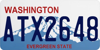 WA license plate ATX2648