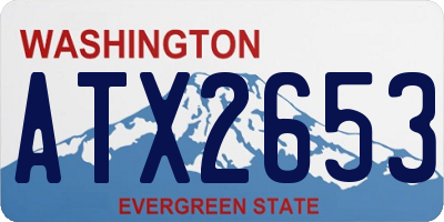 WA license plate ATX2653
