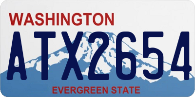 WA license plate ATX2654
