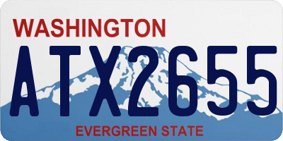 WA license plate ATX2655