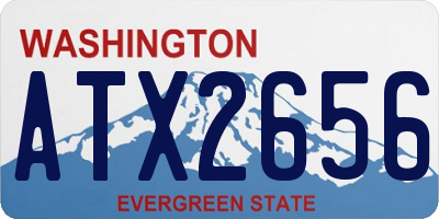 WA license plate ATX2656