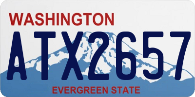 WA license plate ATX2657