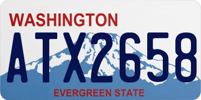 WA license plate ATX2658