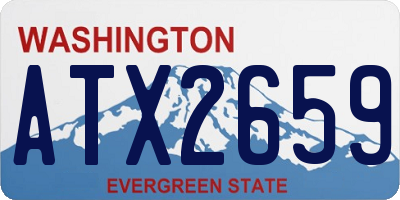 WA license plate ATX2659