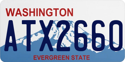WA license plate ATX2660