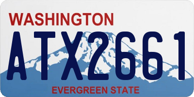 WA license plate ATX2661