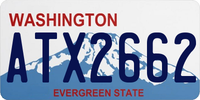 WA license plate ATX2662