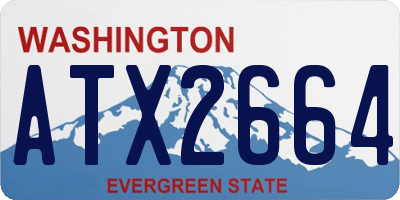 WA license plate ATX2664
