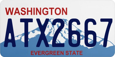 WA license plate ATX2667