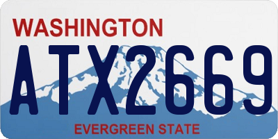 WA license plate ATX2669