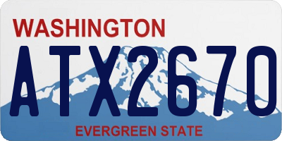 WA license plate ATX2670