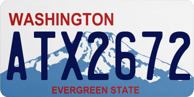 WA license plate ATX2672
