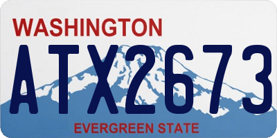 WA license plate ATX2673