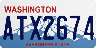 WA license plate ATX2674
