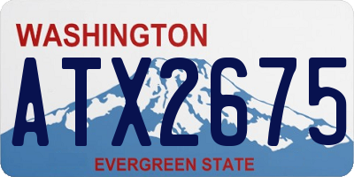 WA license plate ATX2675