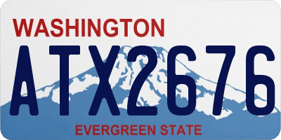 WA license plate ATX2676