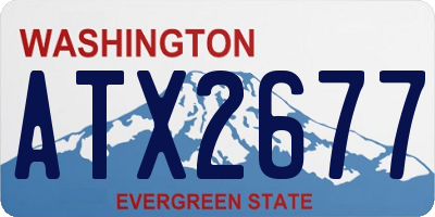 WA license plate ATX2677