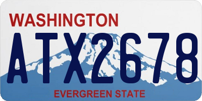 WA license plate ATX2678
