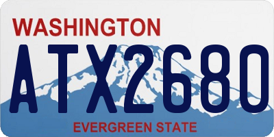WA license plate ATX2680