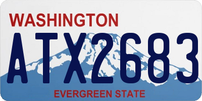 WA license plate ATX2683