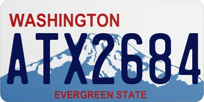 WA license plate ATX2684
