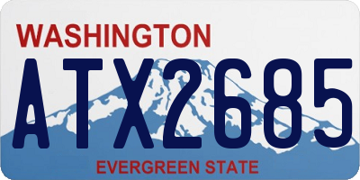 WA license plate ATX2685