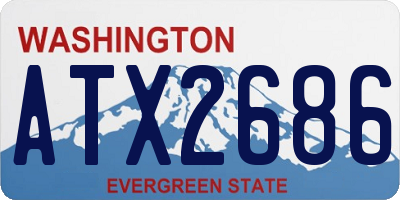 WA license plate ATX2686