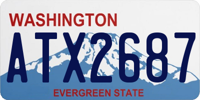 WA license plate ATX2687