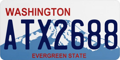WA license plate ATX2688