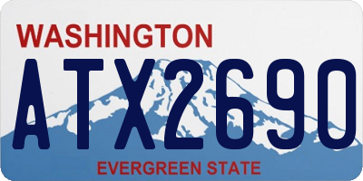 WA license plate ATX2690