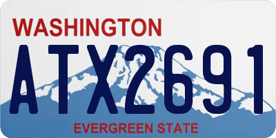 WA license plate ATX2691
