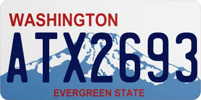 WA license plate ATX2693