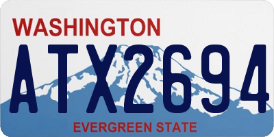 WA license plate ATX2694