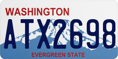 WA license plate ATX2698