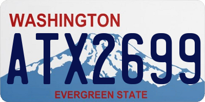 WA license plate ATX2699