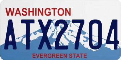 WA license plate ATX2704