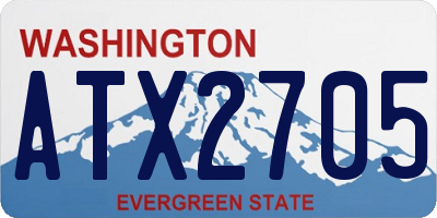 WA license plate ATX2705