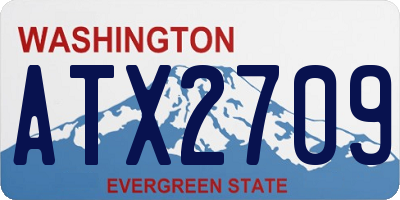 WA license plate ATX2709