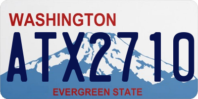 WA license plate ATX2710