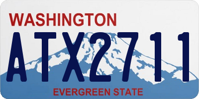 WA license plate ATX2711