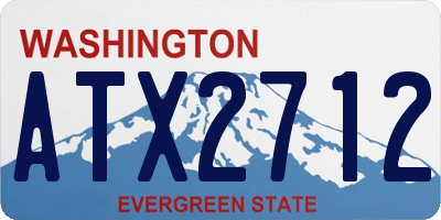 WA license plate ATX2712
