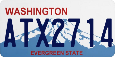 WA license plate ATX2714