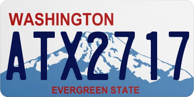 WA license plate ATX2717
